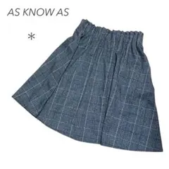 アズノウアズ⭐︎膝丈スカート【＊】 ウエストゴム シンプル チェック