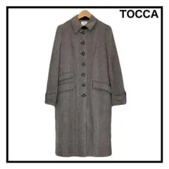 美品　TOCCA　チェスターコート　高級感　アウター　レディース　グレー　4のサムネイル