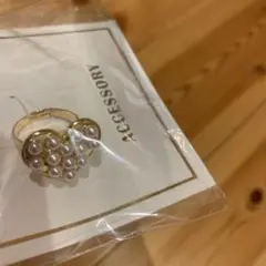 新品　未開封　ハート　リング　指輪　フリーサイズ