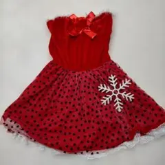 赤いサンタコスチューム 雪の結晶刺繍