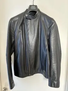 【試着のみ】Lounge lizard レザーライダース ブラック NANO universe（ナノユニバース）の「LOUNGE LIZARD（ラウンジリザード