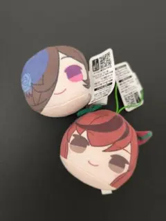 ウマ娘★プリティーダービー耳付きまるっこマスコット　ライスシャワーナイスネイチャ