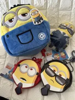 タグ付き美品✨️ミニオン バッグ・ポーチ ぬいぐるみセット