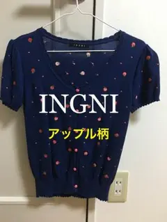 アップル柄カーディガン