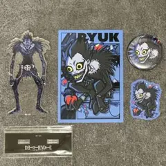 リューク「DEATH NOTE」ステッカー＆缶バッジ＆ポストカード＆アクスタ