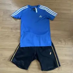 adidas Tシャツ　＆　asics ハーフパンツ　セット　140
