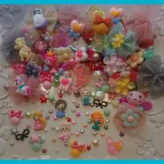 フィギュア キーホルダー ハンドメイド素材 まとめ売りリボン資材 ネイルパーツ