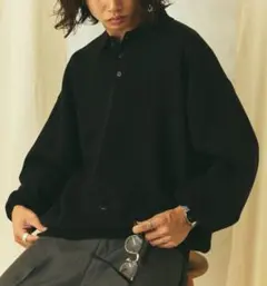 Relax Fit リラックスフィット スウェットライク ポロカラーニット