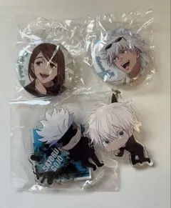 呪術廻戦 五条悟 家入硝子 缶バッジ アクリルキーホルダー アクリルスタンド