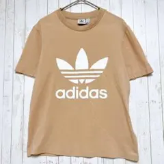 ◆アディダス　トレフォイルロゴ　Tシャツ　綿　クルーネック　定番　ビッグロゴ　L