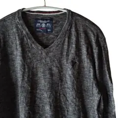AMERICAN EAGLE Vネックニットセーター M ダークグレー