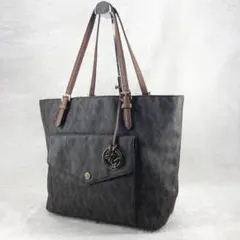 ✨美品✨マイケルコースシグネチャーPVCトートバッグ肩がけゴールド金具A4可✧