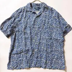 美品 90sビンテージ ラルフローレン CALDWELL 小花柄 開襟シャツ M 美品 90sビンテージ ラルフローレン CALDWELL 小花柄 開襟シャツ M