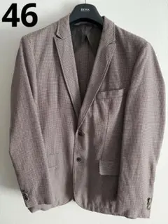 【美品】HUGO BOSS  ヒューゴボス　ジャケット　M  チェック　46