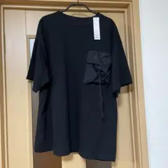 チャオパニック　ブラック Tシャツ Lサイズ サイドポケット付き