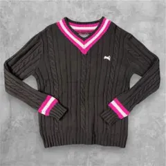 MISHKA ミシカ チルデンニット セーター Vネック ケーブル編み