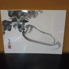 安田靫彦　彩色画　紙本　筍之図　　掛軸一幅　　肉筆画　　落款印譜　模写　NO45 安田靫彦 彩色画 紙本 筍之図 掛軸一幅 肉筆画 落款印譜