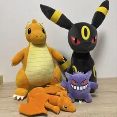 【4点セット】ポケモン めちゃもふぐっとぬいぐるみ ブラッキー カイリュー