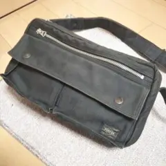 希少 PORTER 2層 ポーター スモーキー ショルダーバッグ ダブルZIP