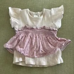 tete a tete フリル付きトップス 90サイズ