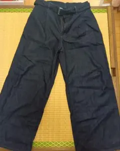 GU ダークブルー XL ワイドパンツ