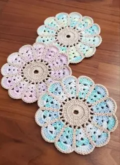 No.266 レース編み ドイリー ハンドメイド - メルカリ
