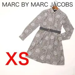 H1601マークバイマークジェイコブス　ウエストベルト付　コットンシルクワンピ