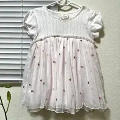 ジェラートピケ　ワンピース　ベビー チュールスカート　80 90