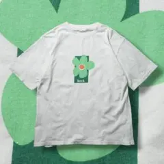 y2k フラワープリントTシャツ グリーン 良シルエット cityboy