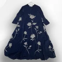 ameri 2WAY FLOWER GARDEN DRESS 刺繍 ロングドレス
