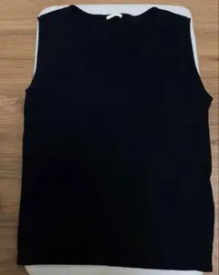 GU ジーユー Vネック リブ ノースリーブ ニット XL