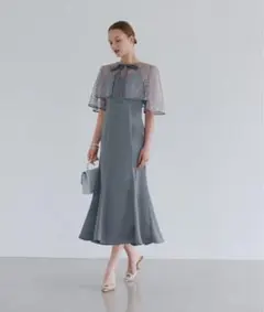 【LEJA】スパンコールビジューボレロマーメイドドレスワンピース お呼ばれドレス