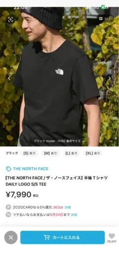 THE NORTH FACE ブラック Tシャツ Ｌサイズ