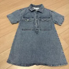 ZARA デニム半袖ワンピース