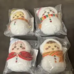 ちいかわ　エニマイくじ E賞　雪だるまマスコット 4個セット