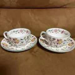 MINTON 花柄カップ&ソーサーとケーキ皿セット - メルカリ