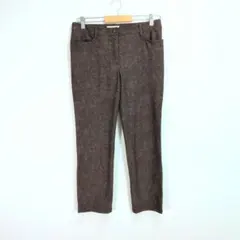 ville d’azur　裏起毛パンツ 大きいサイズ42 茶 美脚 日本製のサムネイル
