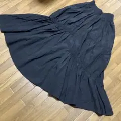 ドロストスカート　ナイロンロングスカート　ドロストフレアロングスカートマーメイド