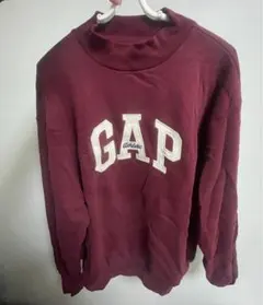 gap 刺繍 トレーナー スウェット レッド 赤 ボルドー M