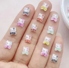★ネイルパーツ★ キティ カラフル リボン 20pcs