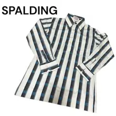 SPALDING ヴィンテージ 長袖シャツ ストライプ柄 レトロ 古着