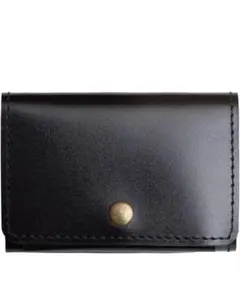 コンパクト黒三つ折り財布