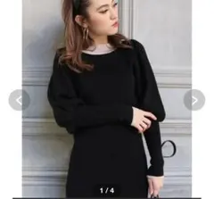 ROYAL PARTY 黒 ニットセーター