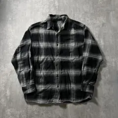 【超希少】60s Vintage Sears白黒 オンブレチェック ブルゾン セール】【Alfred Alex】オンブレチェック オーバーサイズ シャギーCPO