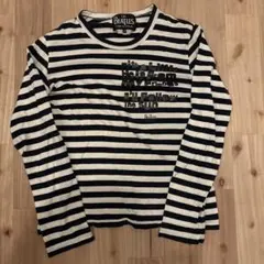 COMME des GARÇONS ストライプ長袖Tシャツ M ネイビー - メルカリ