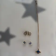惑星モチーフ ネックレス イヤリング セット