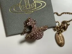 ヴィヴィアンウエストウッド　ネックレス　ピンクゴールド ラインストーン オーブ