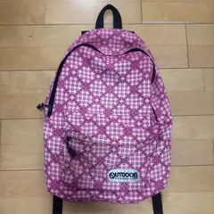 90s 00s OUTDOOR リュック ピンク チェック バックパック 円堂守