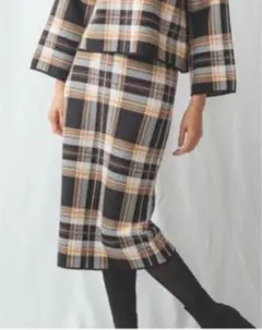 ★NARA CAMICIE チェックニットスカート★