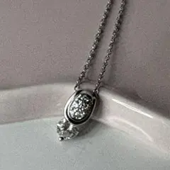 ダイヤモンドネックレス Pt900, 850 天然ダイヤモンド0.35ct